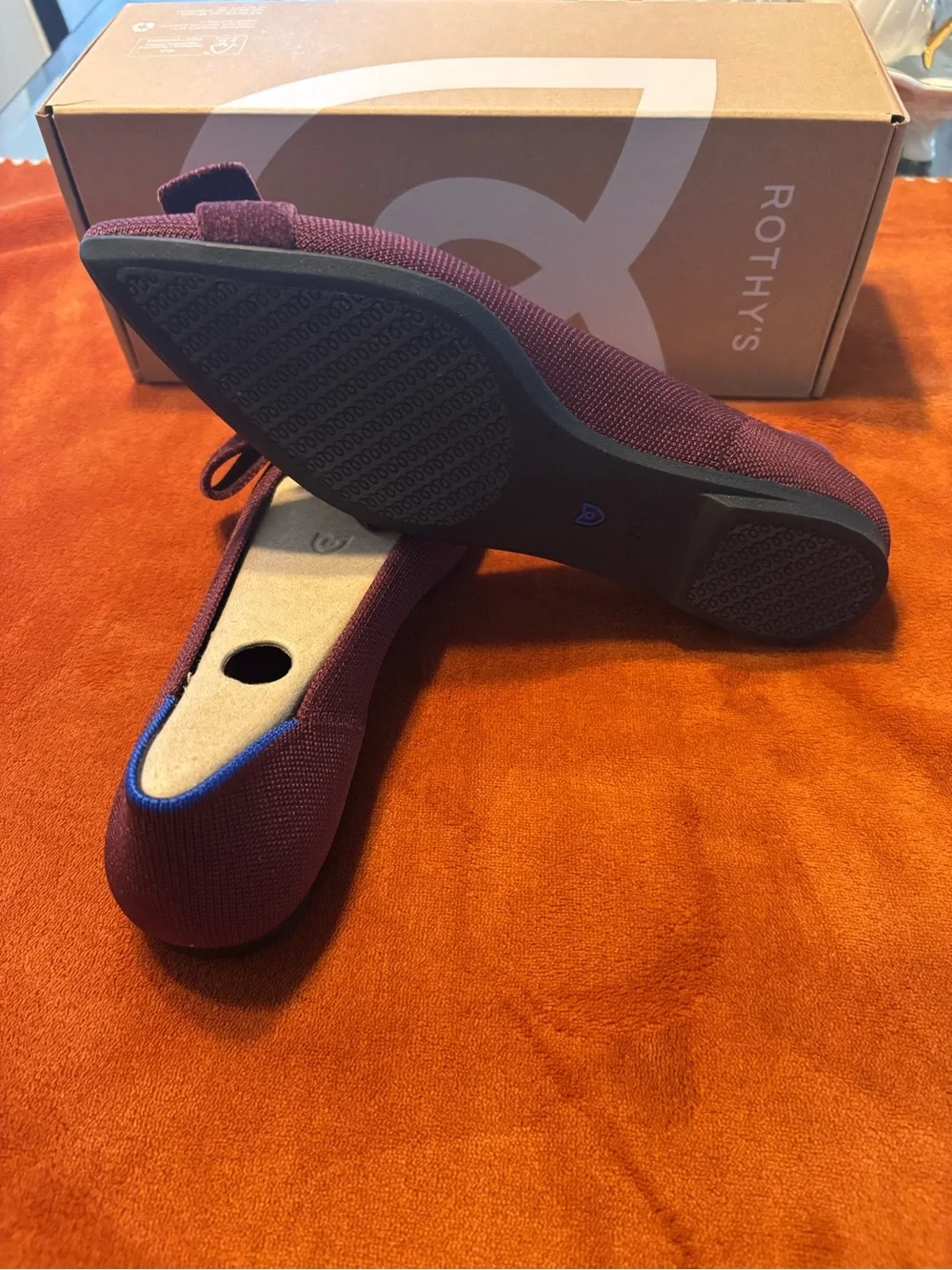 Rothy's Women's Point ll Bow Flats — Burgundy Syrah - Picture 5 of 7